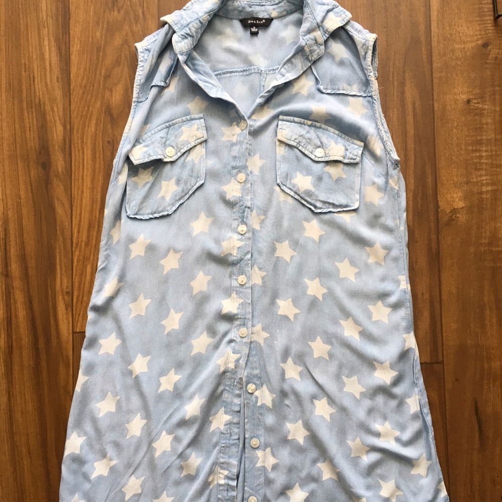 Sim & Sam Star Chambray Dress